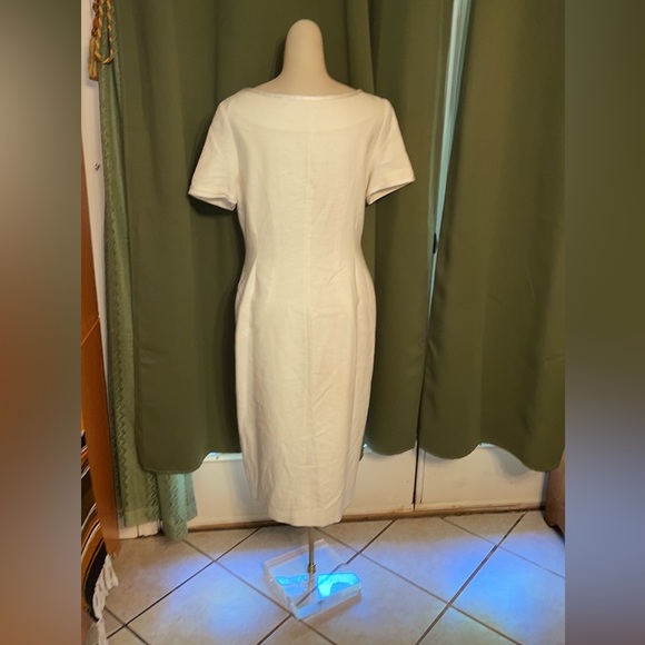 Vintage  Linen Button Front Dress Vintage Wedding Boho Bride - Picture 10 of 12